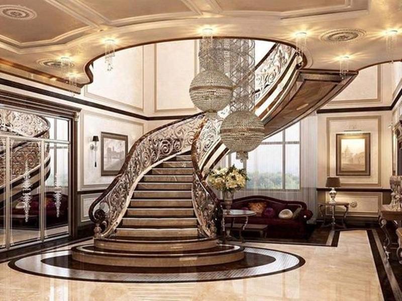 Cầu thang xoắn ốc khach sạn thiết kế đẹp