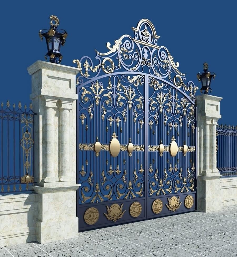 Mẫu Cửa Cổng Sắt phong cách Cổ Điển: