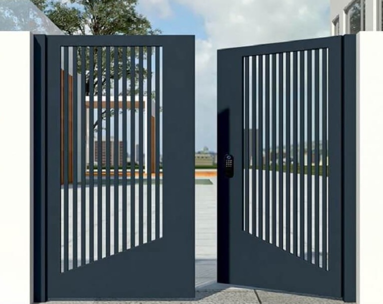 Mẫu cửa sắt hộp đứng 2 cánh hiện đại, đẹp