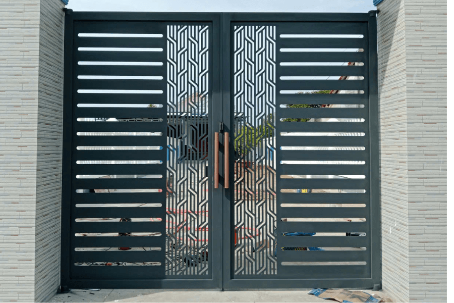 Cửa sắt hộp 2 cánh hiện đại: Tuyển tập mẫu đẹp, an toàn cho nhà phố.