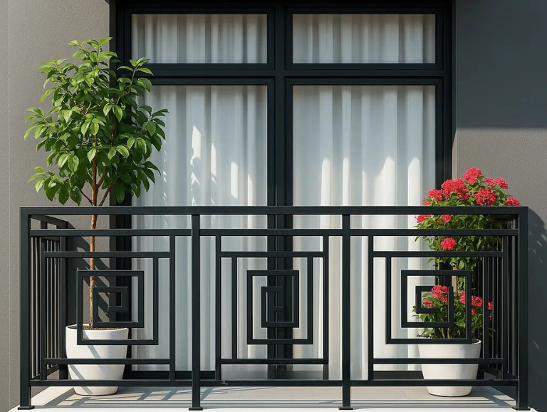 Mẫu Lan Can Sắt Hiện Đại 01