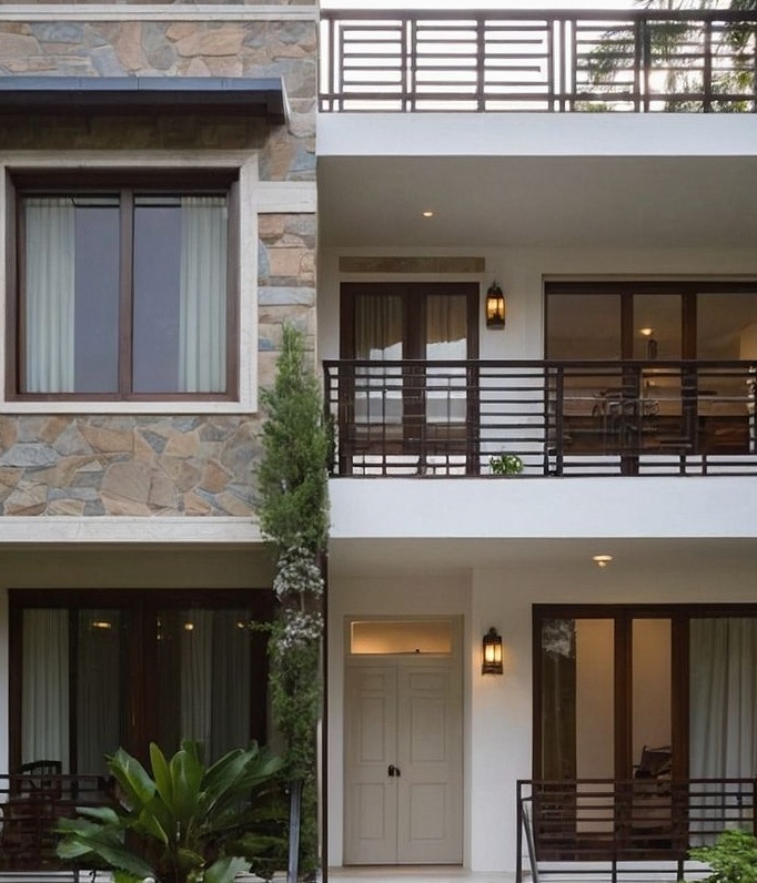 mẫu lan can sắt nhà phố hiện đại đơn giản